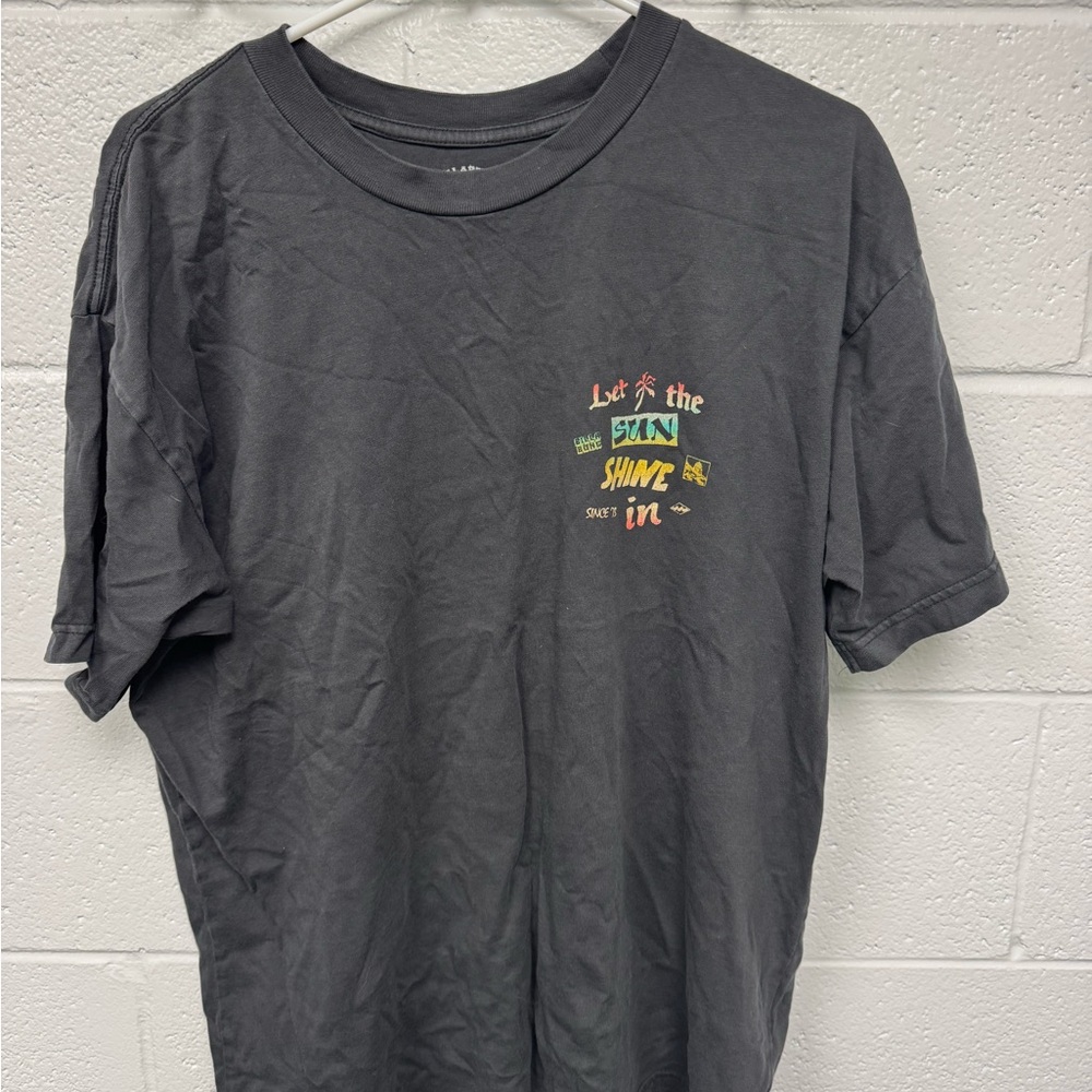 Billabong Charcoal Tee with Colorful Graphic